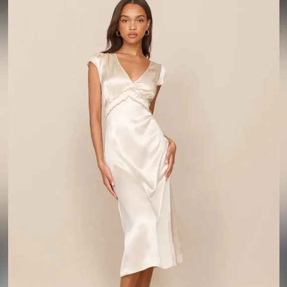 kaye silk dress reformation REFORMATION Kaye Silk Dress, 100% New and